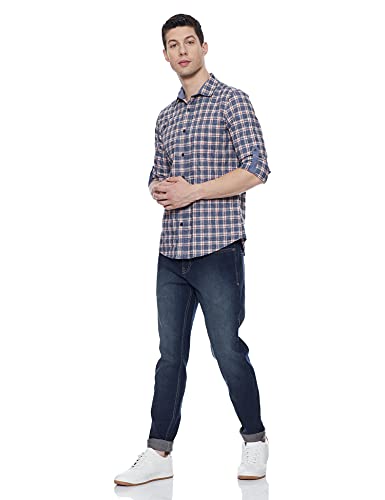 Image of Amazon Brand - Symbol Men's Cotton Checkered Regular Fit Casual Shirt