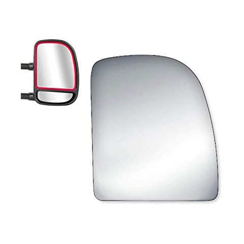 WLLW Mirror Glass Replacement for Ford E150/250/350/F250/F350/F450 Passenger Side Cover