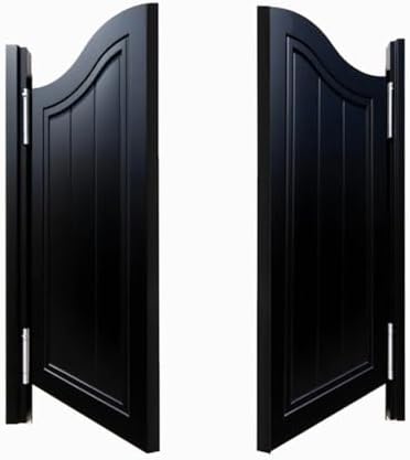 Solid Wood Saloon Swinging Doors - Two-Way Half-Waist Partition for Bar & Stairs Entrance, Durable Western Style Cafe Door (150x90cm) - Ideal Interior Decor Solution