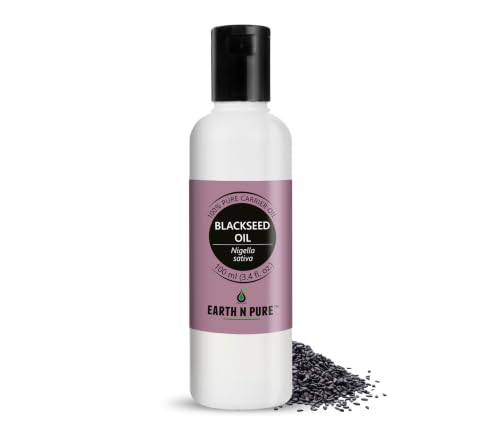 Image of Earth N Pure Black Seed (Kalonji Oil) | 100% Pure & Natural | Cold Pressed Nigella Sativa Oil | Hair, Scalp, Skin & Beard Care | Vegan & Cruelty-Free | 100ml