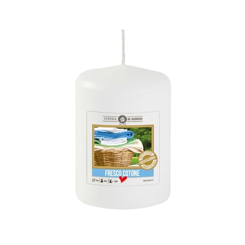 Bougie parfumée aux fleurs de coton Ø 7 cm h. 10 cm - Sans allergènes