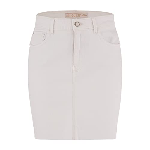 GUESS Jupe Femme Swani en denim blanc coupe courte