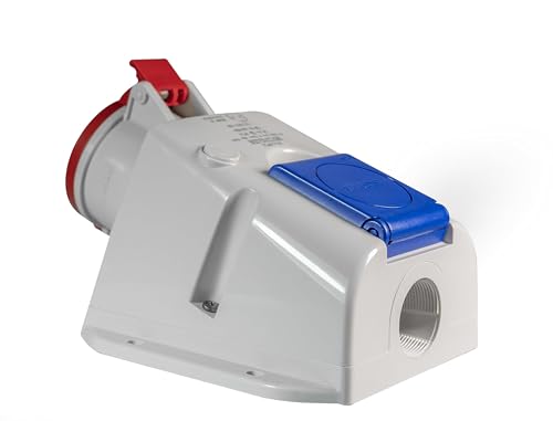 Prise combinée CEE 16A 5 broches 3P+N+E 400V et bloc Schuko IP44 - 2