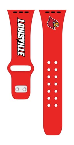 Louisville Cardinals Iconic Edition HD Watch Band Compatible with Apple Watch (42/44/45mm Long)