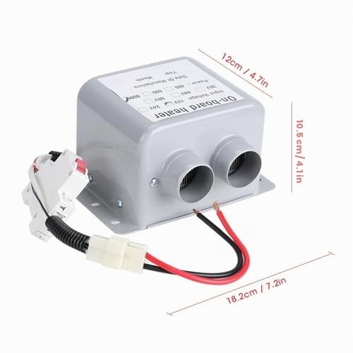 Calentador de Coche eléctrico, 12 V 800 W Calefacción de Invierno de 2 Orificios Eliminación de descongelación de Seguridad de Alta eficiencia para Camping, descongelación de Vidrio