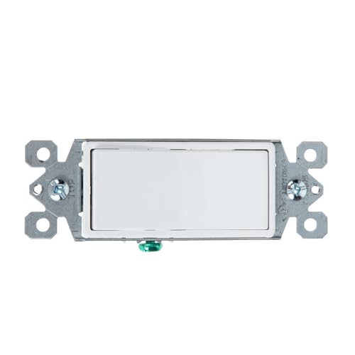 NAMOARLY 3 Rocker Socket White Light LED Rocker Switches Electrical Light Switches Rocker Light Circuit Breaker Single Pole Decora Switch Interrupter for Lamp Wall Switch PC