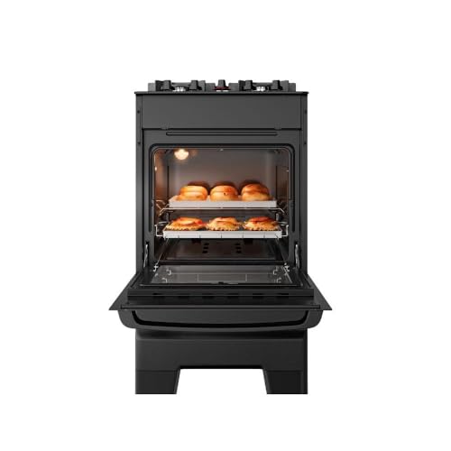 Fogão Esmaltec 4 Bocas Ideal Master Glass Mesa de Vidro Forno 50 Litros Preto T4VFP Bivolt