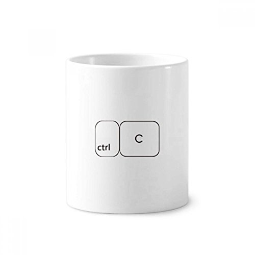 Clavier symbole ctrl C gobelet céramique pour organiser le bureau et la salle de bain moderne