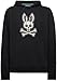 Psycho Bunny Felpa Con Cappuccio Ricamata Ryder Bunny Patch, Nero, L - 3