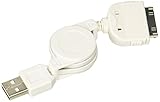Generic Orion Gadgets Retractable Sync and Charge USB Cable for Apple iPhone 3G - Non-Retail Packaging - White