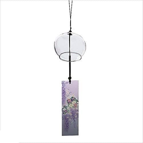 Carillons éoliens en verre fait main déco jardin et balcon épurée