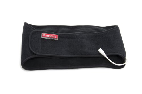 Venture Heated Clothing KB-1290 REG Black Regular 12V Heated Back Therapy Wrap with Temperature Controller and 12V Adapter