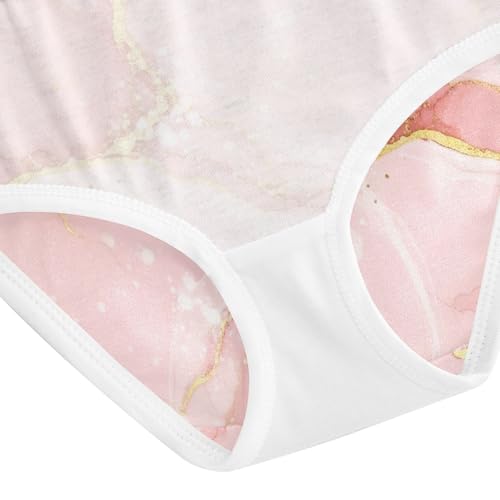 Toddler Girl Briefs, Marble Golden Veins Cotton Underwear for Girls, 2T–8 Years4