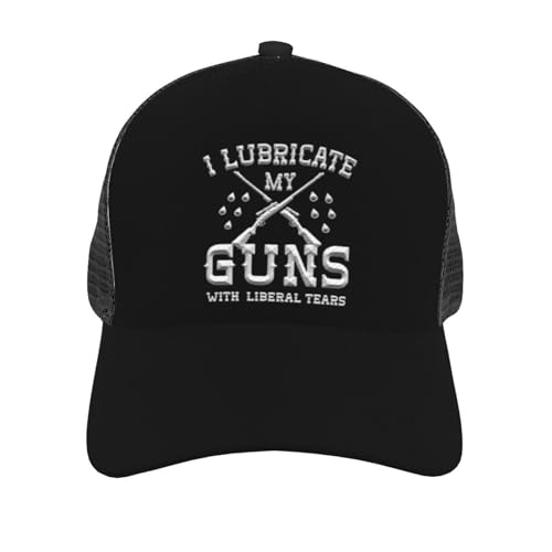 I Lubricate My Guns with Liberal Tears Mesh Baseball Cap - Classic Adjustable Peaked Cap, Trucker Hat for Men and Women2