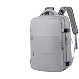 Mochila Viagem Avião Impermeável Compartimento Para Sapato Notebook Usb Bolso Para Objetos úmidos Low Cost CINZA