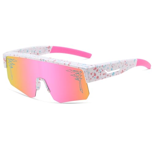 Image of FIXEROS Polarized Fit Over Glasses Sunglasses for Men Women Wrap Around Sports Goggles for Driving Cycling Fishing