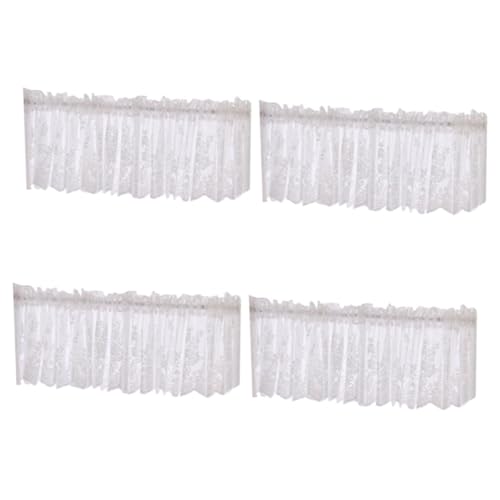 Cortina corta de encaje ventilada Zerodeko de 4 piezas para ventanas 2