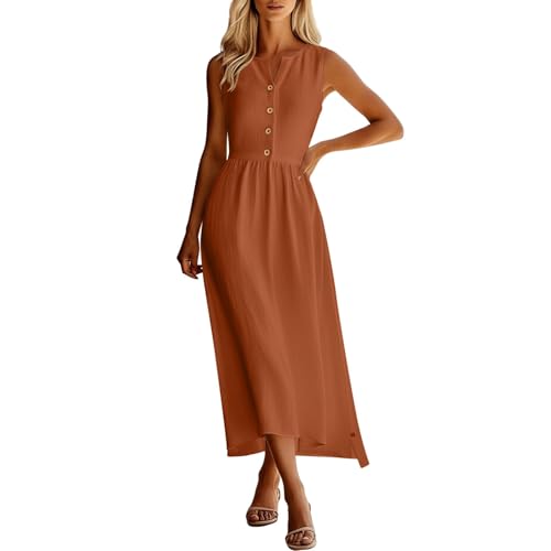 Robe en lin col en V respirante et fluide pour le style