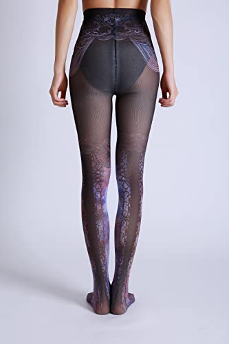 Image of Sahabowi Women Tights, Sheer High Waist Pantyhose, Vintage Control Top Stockings, Siwa 4