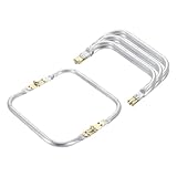 uxcell Metal Purse Frame 7 in, 4 Pcs Rectangle Frame Kiss Lock, Bag Frame Hardware Replacements for DIY Purse Handle Bag Making, Clutch Coin Purse Frames