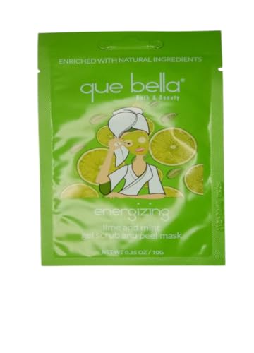 Que Bella 5-pack Lime & Mint Gel Scrub and Peel Mask