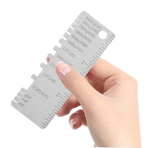 3 piezas Calibrador de soldadura, herramienta de medición de metal, calibrador de espesor de precisión miniatura 3