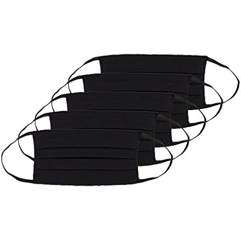 Pleated Adult Face Mask Elastic 5 Pack Adult Elastic Mask Cover