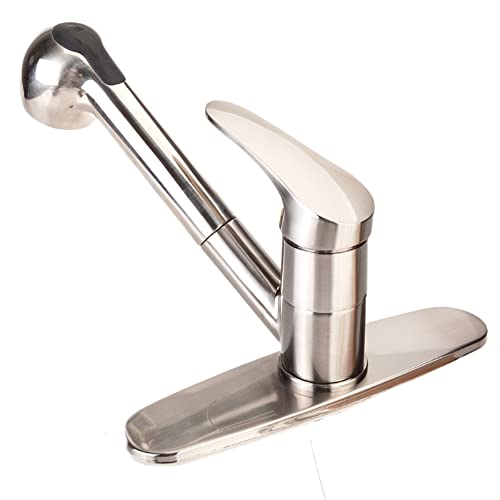 Kitchen Faucet, Single Handle Copper Kitchen Faucet, with Pull Out Sprayer and Brass Valve, Kitchen Sink Faucet, Offers Efficient Cleaning for RV, Laundry, Bar