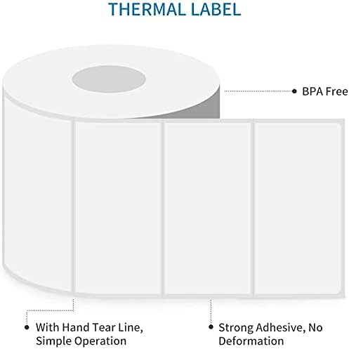 Miniatura 3 de Essential - Etiquetas térmicas directas de código de barras de 4 x 2 pulgadas, impermeables y a prueba de aceite, a prueba de arañazos, 750