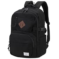 VX VONXURY School Backpack,Classical Basic Large Capacity Casual Backpack For Travel, Water Resistant Bookbag for Teens Boys Girls, Black