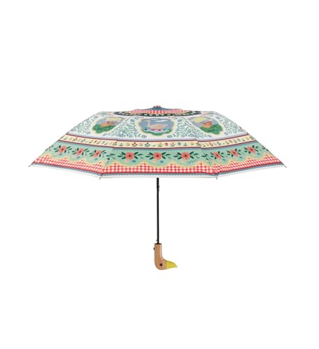 RIFLE PAPER CO. Home Sweet Home Pattern Umbrella, Includes Matching Storage Sleeve, Portable 11