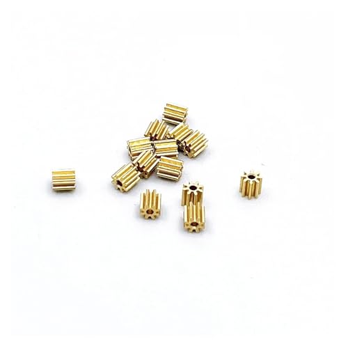 5pcs/lot 0.3 Modulus 9T 1.48MM HOLE Teeth Metal Copper Gear Spindle Gearwheel Fit 1mm 1.5mm 2mm Shaft