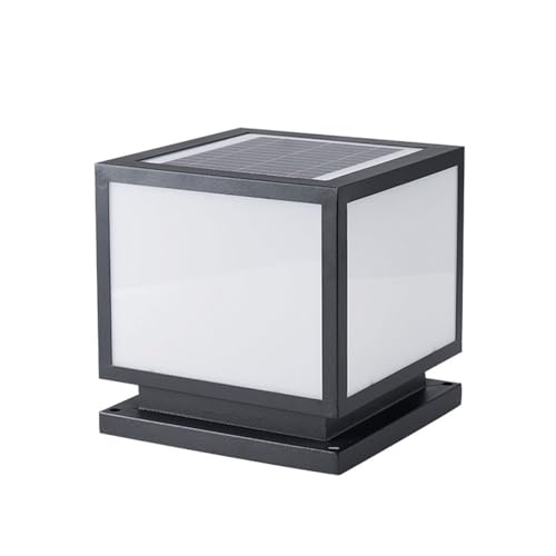 Outdoor Waterproof Solar Post Lights, Villa Garden Entrance Decoration Column Cap Lamp Lantern, LED Lawn Lighting Fixtures, Square Fence Stigma Lamps, Fit 4x4, 5x5 Or 6x6 Wooden Posts
