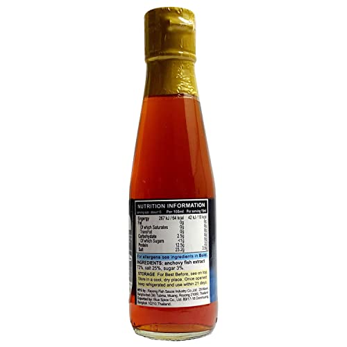 Image of Blue Elephant Thai Fish Sauce, 240 grams | Essential Ingredient for Thai Recipes | Ideal for Stir-Fries, Soups and Marinades