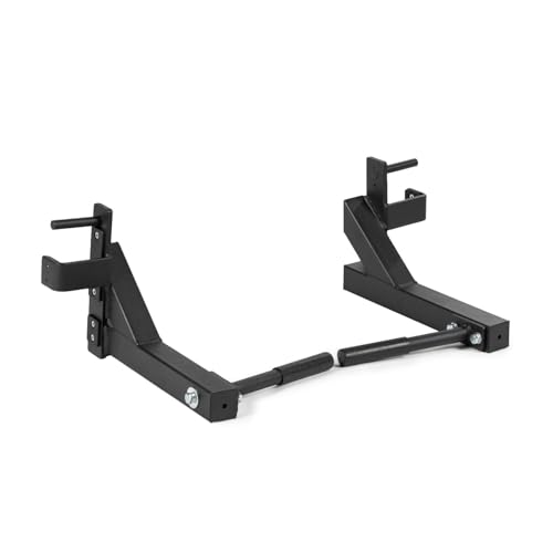 Titan Fitness T-3 Series Dip Bars, J-Hook Style Rack Mounted Dip Attachment, 880 LB Capacity, Fits 2