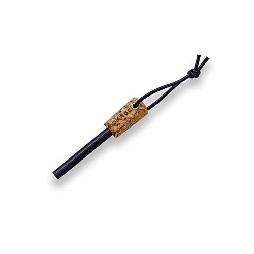 Joker Fire Starter PD05, Curly Birch Wood Material, Tool for Fishing, Hunting, Camping and Hiking