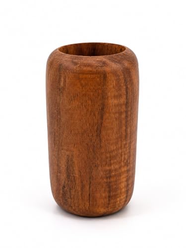 Image of Handcrafted Wooden Glass /Tumbler | Neem, Jamun & Sheesham Wood Drinking Cup | Natural Water Glass for Daily Use | Eco-Friendly Reusable Tumbler|Showpiece for Home & Office Pack of 1