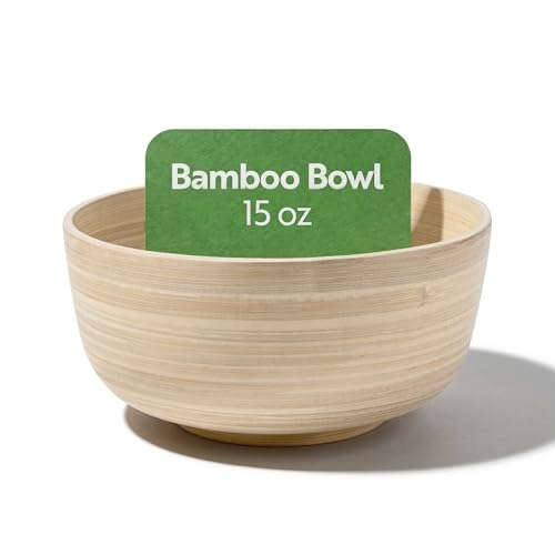 Bambuddha 15 Ounce Bamboo Salad Bowl