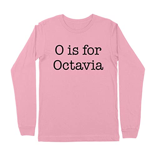 O is for Octavia Kids Long Sleeve T-Shirt Youth Medium Light Pink