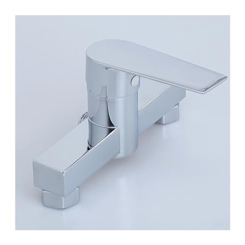 Grifo de bañera de acero inoxidable antioxidante con mezclador de pared fácil de limpiar G1/2 4