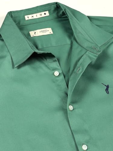 Image of Thomas Scott Men's | Solid | Full Sleeve | Slim Fit | Cotton Blend | Spread Collar | Casual Shirt
