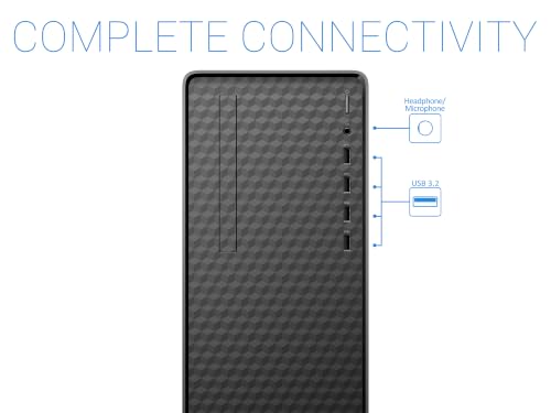 Image of HP Pavilion Desktop Computer, Intel Core i5-12400F, 8GB RAM 256GB PCIe SSD