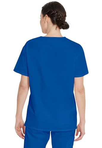 Image of Dickies EDS Signature Scrubs for Women and Scrubs for Men, Unisex One Pocket V-Neck Top in Soft Brushed Poplin 83706