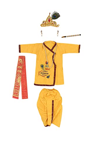 Image of Raj Fancy Dresses Radha and Krishna Brocade Fabric Janmashtami Mythological Character Costume