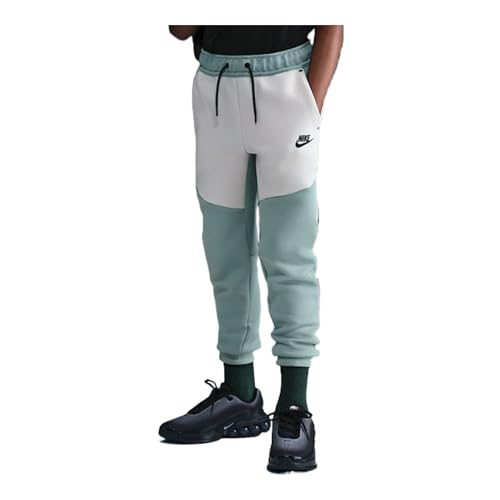 Nike Sportswear Tech Fleece Big Kids' Joggers (Dusty Sage/Light Orewood Brown/Black/Black)
