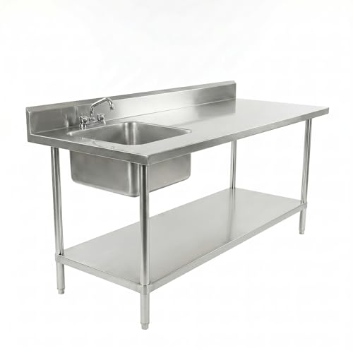 72-Inch Left-Sink Work Table