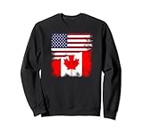 Photo Gallery mezza bandiera canadese | vintage canada usa regalo felpa Photo Gallery mezza bandiera canadese | vintage canada usa regalo felpa