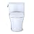 TOTO Nexus Two-Piece Elongated 1.28 GPF Universal Height Toilet with CEFIONTECT and SS234 SoftClose Seat, WASHLET+ Ready, Cotton White - MS442234CEFG#01