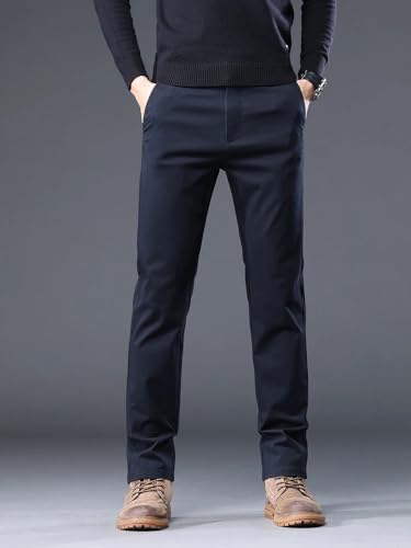Men's Casual Pants Business Straight Elastic Trousers Male3