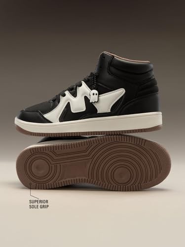 Image of The Souled Store UBZ Ascend: Men and Boys High Top Sneakers | Colourblocked Trainer with Durable PU, Padded Collar & Superior Grip Outsole
